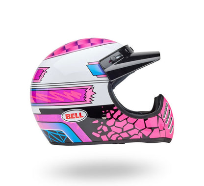 Bell Moto 3 Helmet - Deathspray Pink / Purple