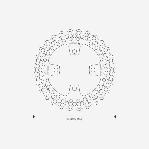 Motone Buzzsaw Rear Rotor - 2016+ Thruxton R / RS, Speed Twin 1200a