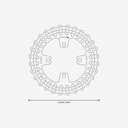 Motone Buzzsaw Rear Rotor - 2016+ Thruxton R / RS, Speed Twin 1200a