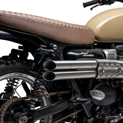 British Customs Slash Cut Exhaust - Triumph Street Scrambler