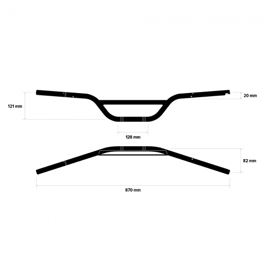 Motone Ripper MX Style Handlebars - 1”