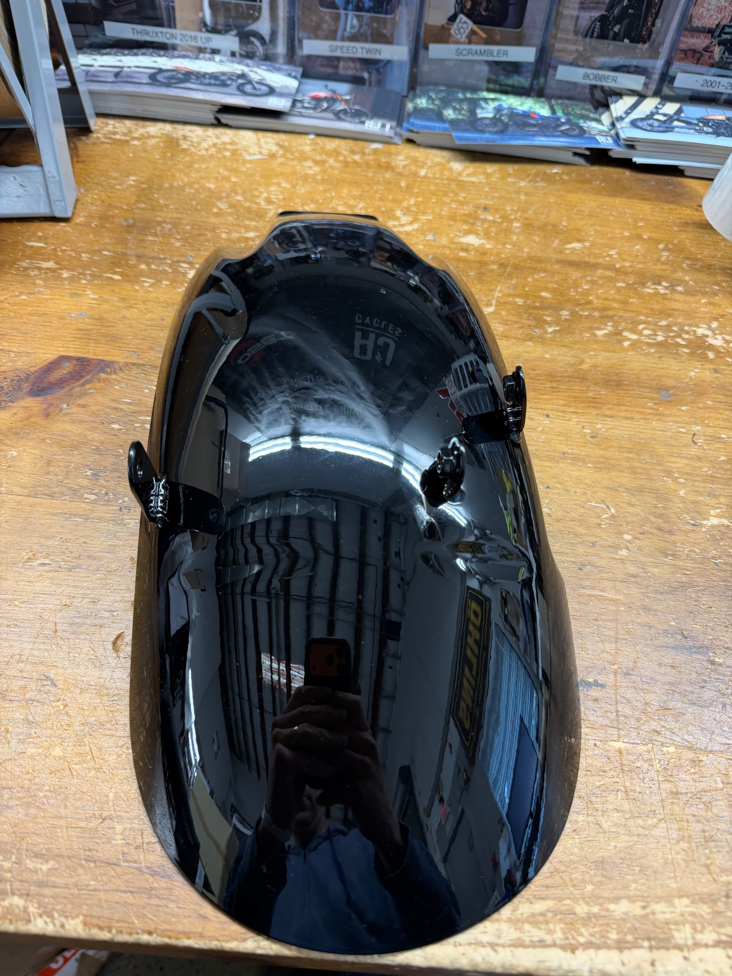 Open Box - Motone Razor Short Rear Fender - Gloss Black - Triumph Bobber / Bobber Black