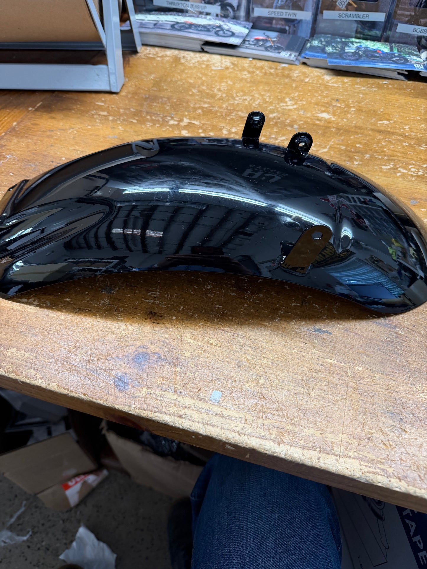 Open Box - Motone Razor Short Rear Fender - Gloss Black - Triumph Bobber / Bobber Black