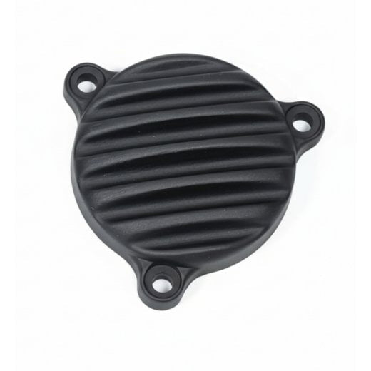 Motone Royal Enfield 350 Oil Filter Cover - Ribbed - Black