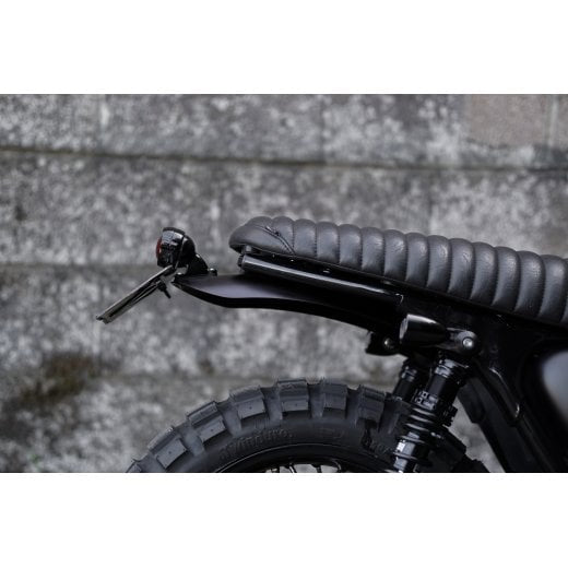 Motone HIGH-TAIL Custom Short Rear Fender Bundle with light, harness and plate mount - Black - 2016+ Triumph Modern Classics