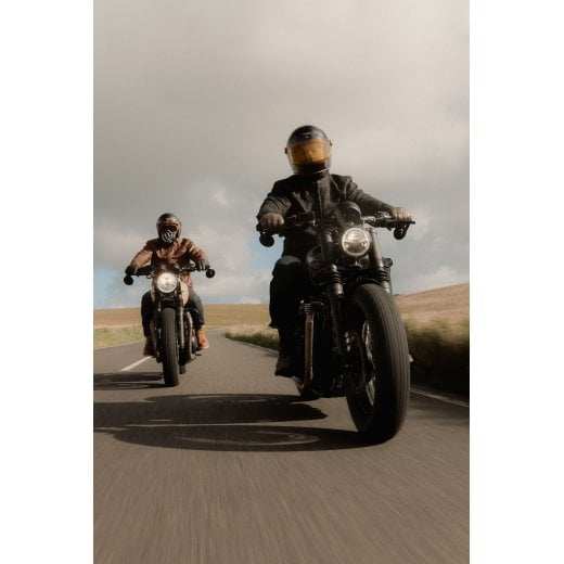 Motone Forno Heated Motorcycle Goatskin Leather Riding Gloves - Brown