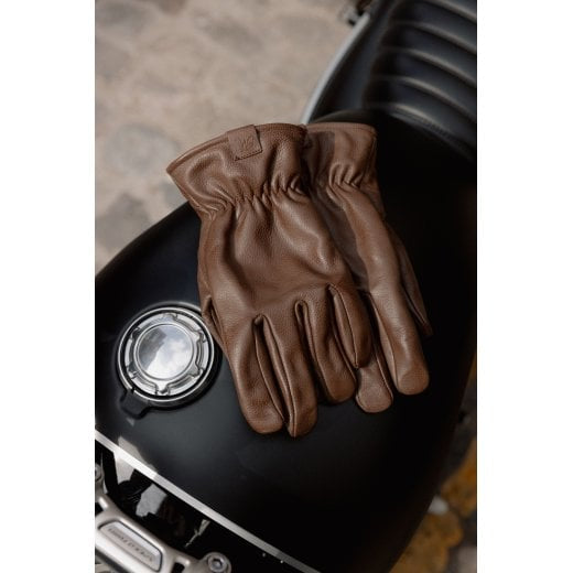 Motone Spirit - Motorcycle Riding Gloves - Analine Leather - Chocolate Brown