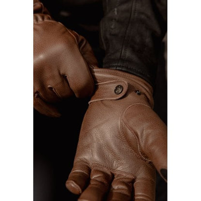 Motone Spirit - Motorcycle Riding Gloves - Analine Leather - Chocolate Brown
