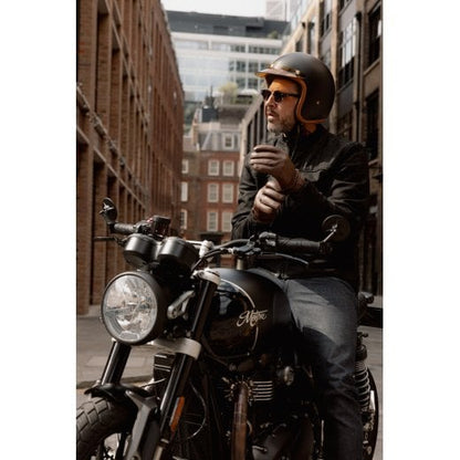 Motone Spirit - Motorcycle Riding Gloves - Analine Leather - Chocolate Brown