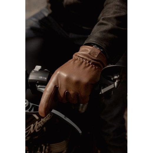 Motone Spirit - Motorcycle Riding Gloves - Analine Leather - Chocolate Brown