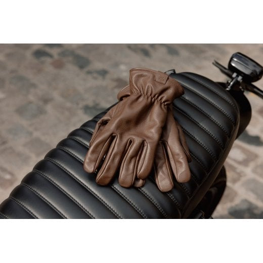 Motone Spirit - Motorcycle Riding Gloves - Analine Leather - Chocolate Brown