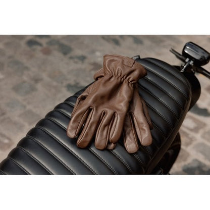 Motone Spirit - Motorcycle Riding Gloves - Analine Leather - Chocolate Brown