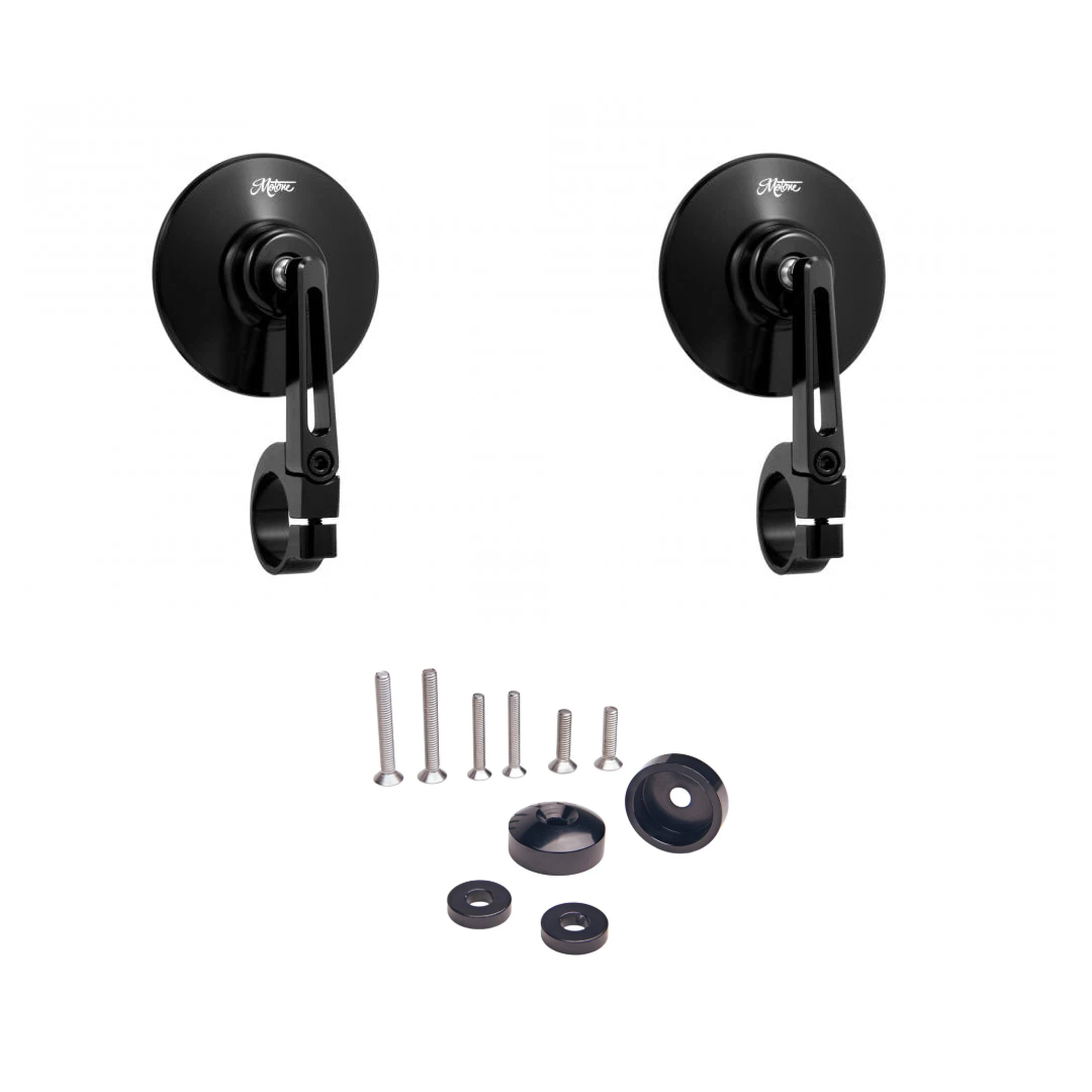 Motone Turismo 80MM Mirror Kit with Bar End Finishers