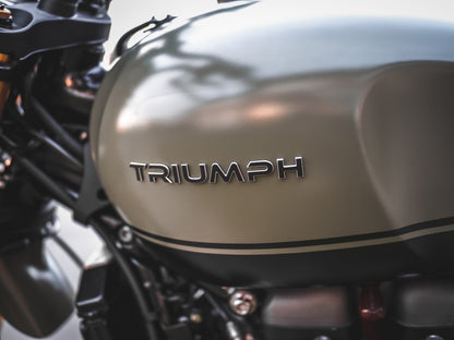 ClassicBike Raisch Triumph Aluminum Tank Emblem - Black