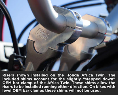 ROX 1.5” up and 1” back risers - Grey - Triumph Scrambler 1200, Trident 660, Tiger Sport 660