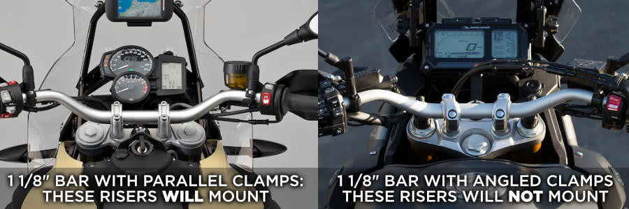 ROX 1.5” up and 1” back risers - Grey - Triumph Scrambler 1200, Trident 660, Tiger Sport 660