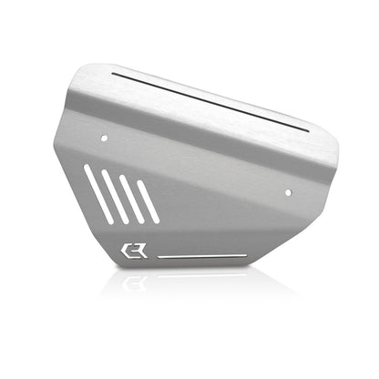 ClassicBike Raisch Retro Exhaust Heat Shield - Raw Aluminum - Triumph Scrambler 1200 XE / XC / X