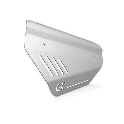 ClassicBike Raisch Retro Exhaust Heat Shield - Raw Aluminum - Triumph Scrambler 1200 XE / XC / X