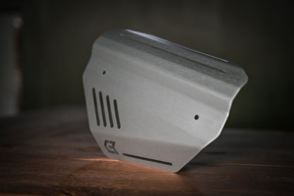 ClassicBike Raisch Retro Exhaust Heat Shield - Raw Aluminum - Triumph Scrambler 1200 XE / XC / X