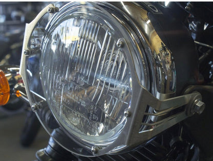 AltRider Clear Headlight Guard - Silver - 2006-2016 Triumph Scrambler