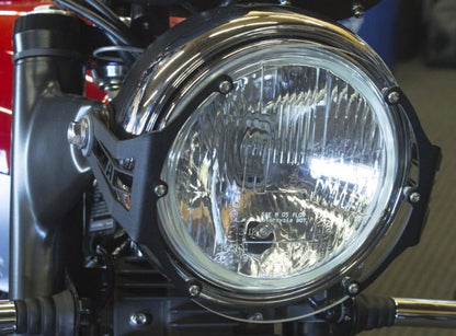 AltRider Clear Headlight Guard - Black - 2006-2016 Triumph Scrambler