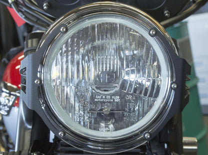 AltRider Clear Headlight Guard - Black - 2006-2016 Triumph Scrambler