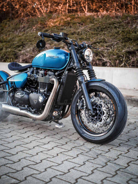 ClassicBike Raisch Radiator Cover - Ripped - Triumph Bobber ...