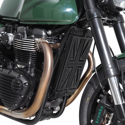 ClassicBike Raisch Radiator Cover - Union Jack - Triumph Speed Twin, Thruxton, T100, T120, Street Twin, Street Scrambler