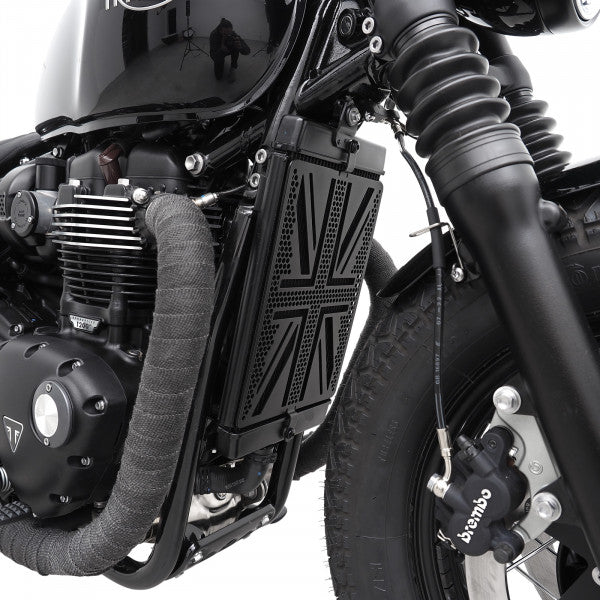 ClassicBike Raisch Radiator Cover - Union Jack - Triumph Bobber ...
