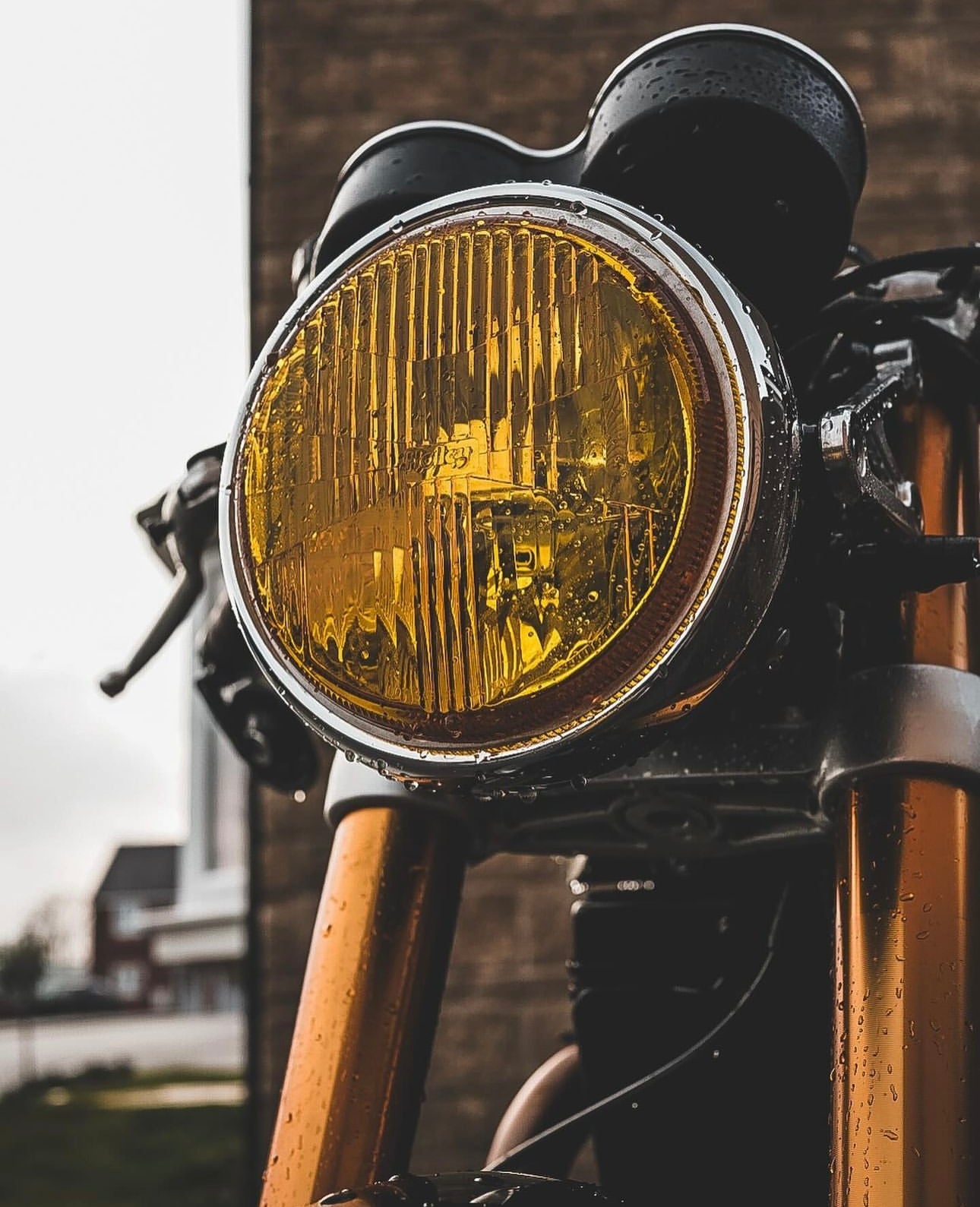 Retro Inspired LED Headlight - Yellow - 2016+ Triumph Classics