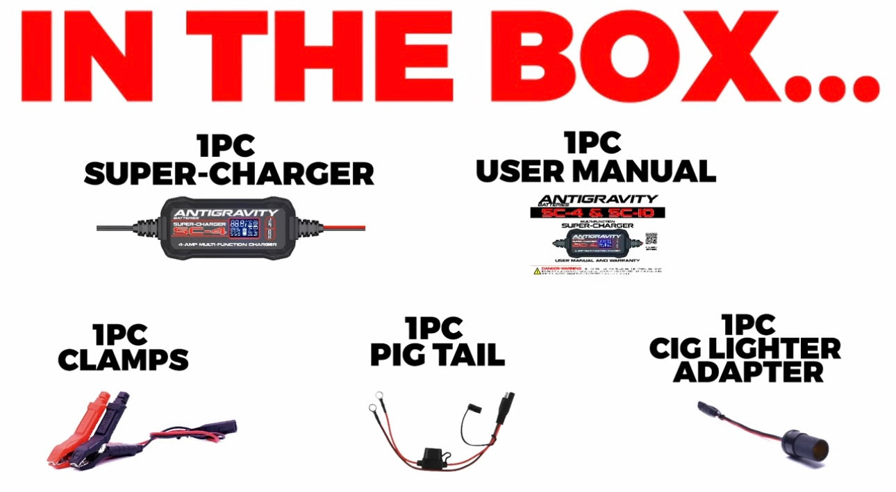 Antigravity 4 Amp Super Charger Battery Charger / Tender