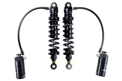 Ohlins 13” Blackline Reservoir Shocks with Black Reservoirs HD 051 - Harley Davidson Road Glide, Street Glide, CVO