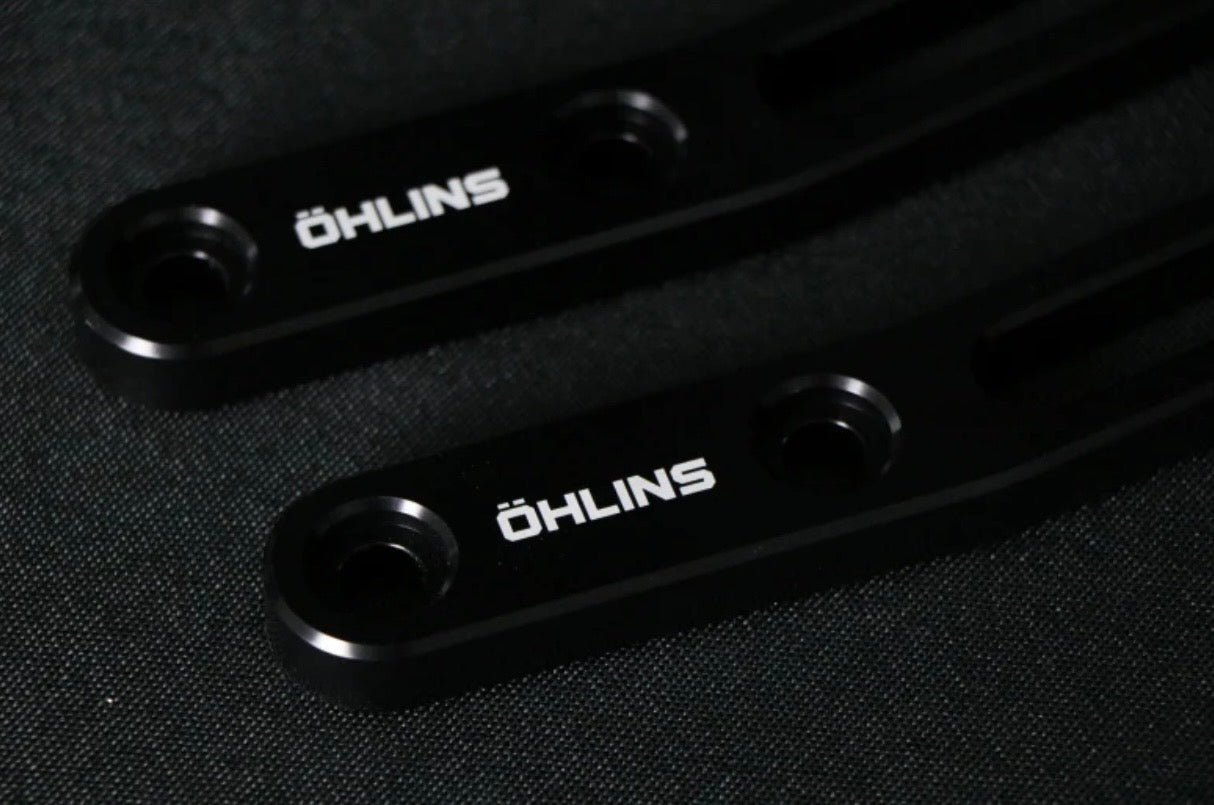 Ohlins 13” Blackline Reservoir Shocks with Black Reservoirs HD 051 - Harley Davidson Road Glide, Street Glide, CVO