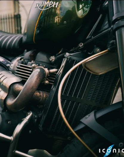 Iconic MX Style Radiator Guard - Triumph Scrambler 1200
