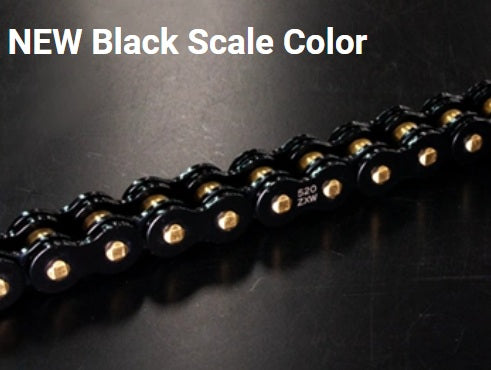 RK 520 Drive Chain – 118 Links, Standard Black, For Street/Off-Road/Dual Sport Motorcycles, Japan