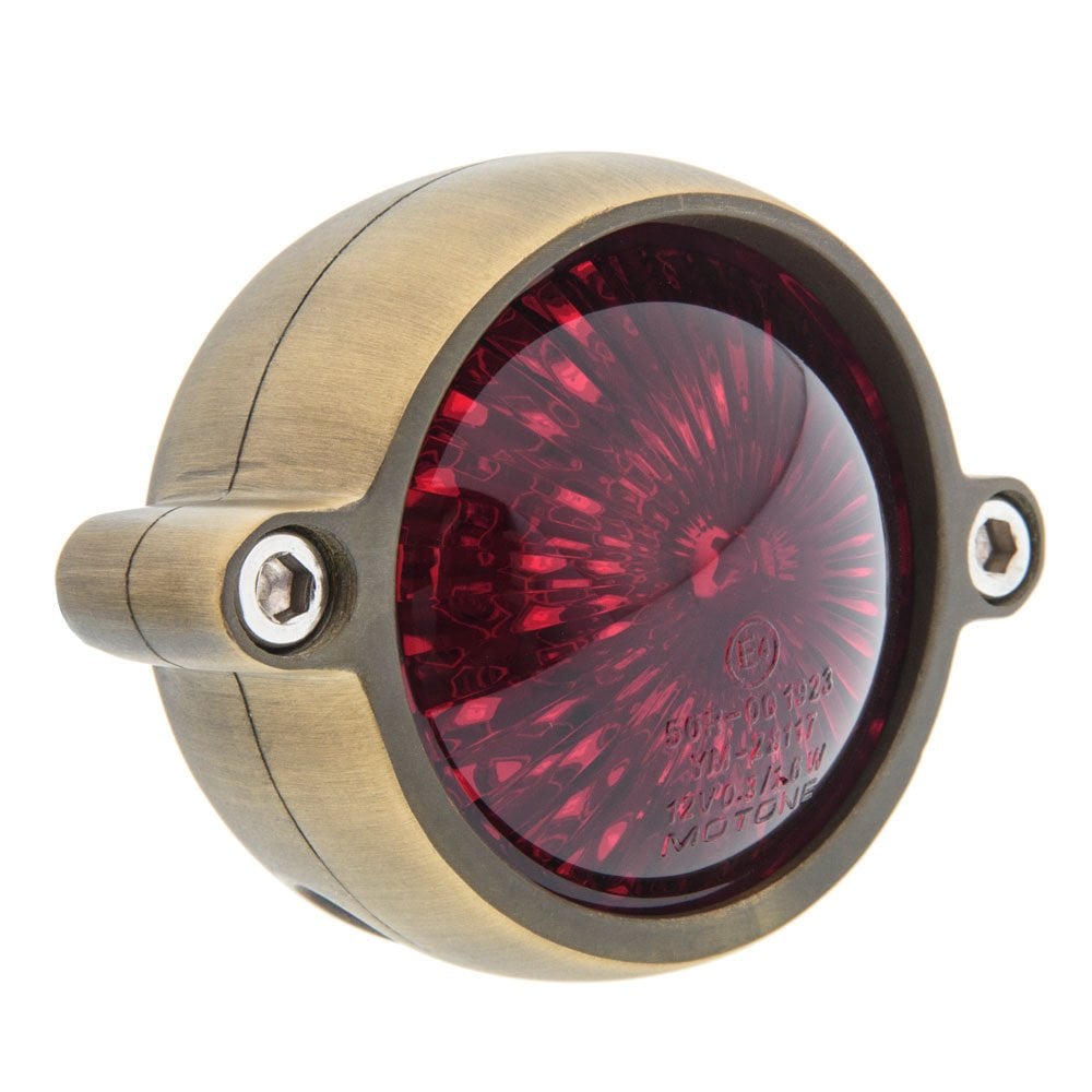 Motone Eldorado LED Tail Light - Brushed Brass Finish