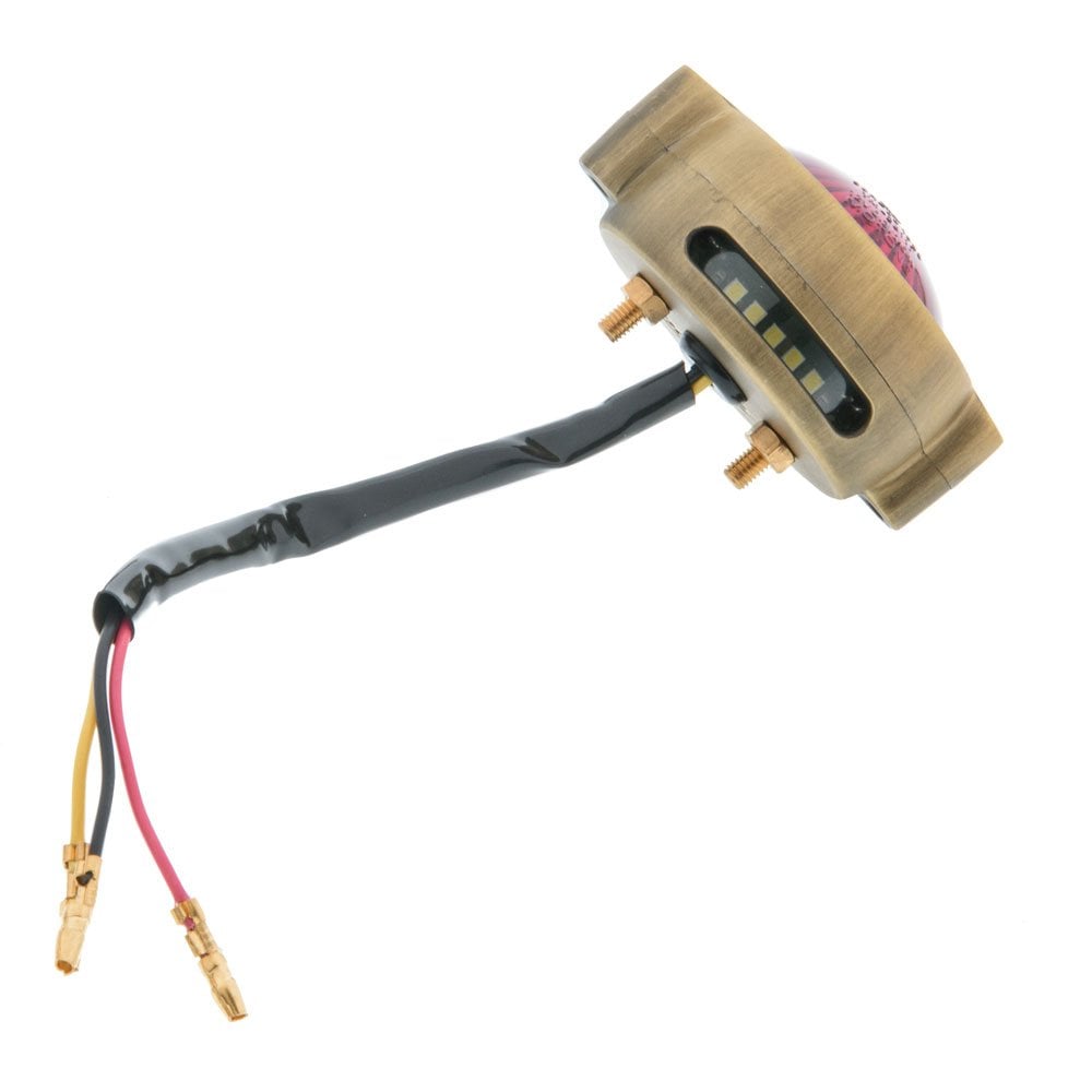 Motone Eldorado LED Tail Light - Brushed Brass Finish