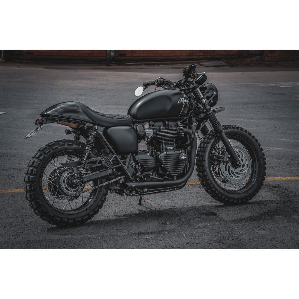Motone FASTBACK Cafe Racer Seat - Black - 2016+ Triumph Street Twin, T100, T120, Street Cup, Street Scrambler, Speed Twin 900