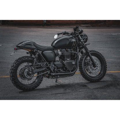 Motone FASTBACK Cafe Racer Seat - Black - 2016+ Triumph Street Twin, T100, T120, Street Cup, Street Scrambler, Speed Twin 900