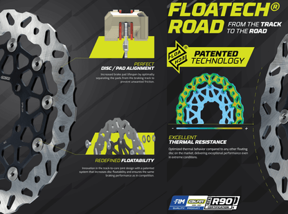 Galfer Floatech Wave Rotor - Front - 2016+ Thruxton R, Bonneville T120, Bobber, Bobber Black - DF906JCW