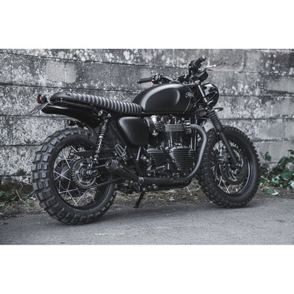 Motone High Tail Mudguard - Predrilled for Motone Pedestal Lights - Black - Air Cooled