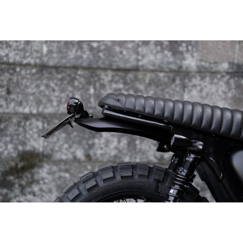 Motone High Tail Mudguard - Predrilled for Motone Pedestal Lights - Black - Air Cooled