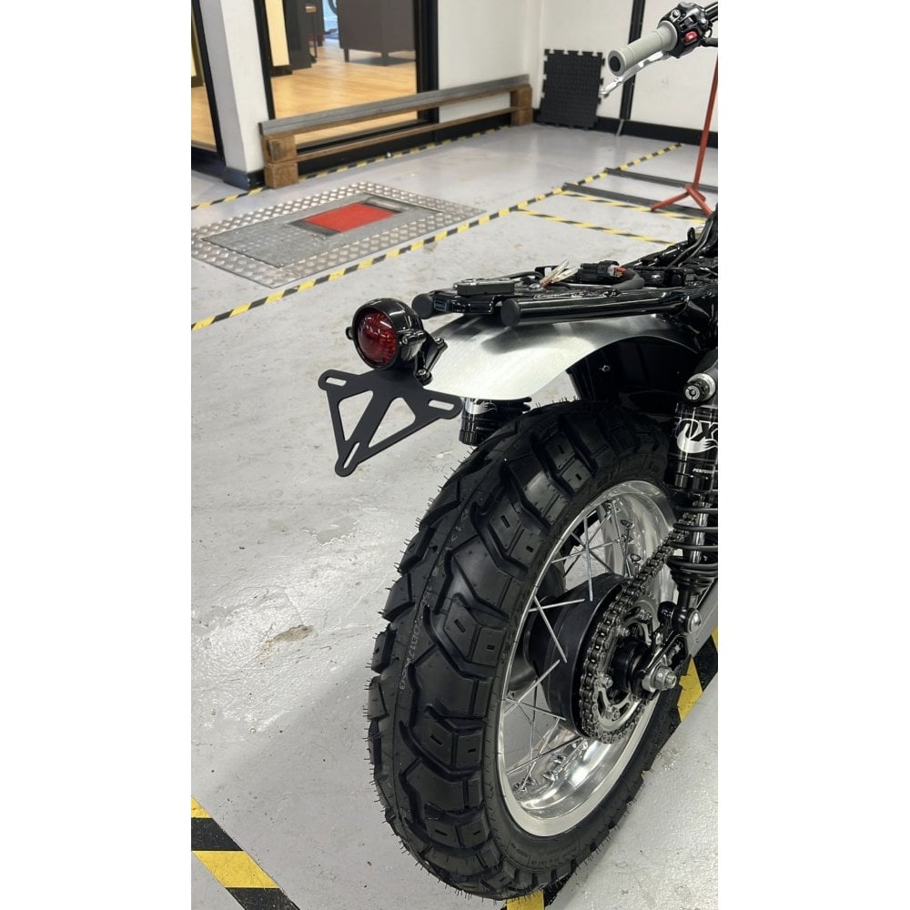 Motone HIGH-TAIL Custom Mudguard Predrilled for Fender Mount Light Kits - Brushed - LC