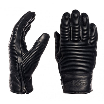 Motone JAEGER - Motorcycle Riding Gloves - Aniline Leather - Black