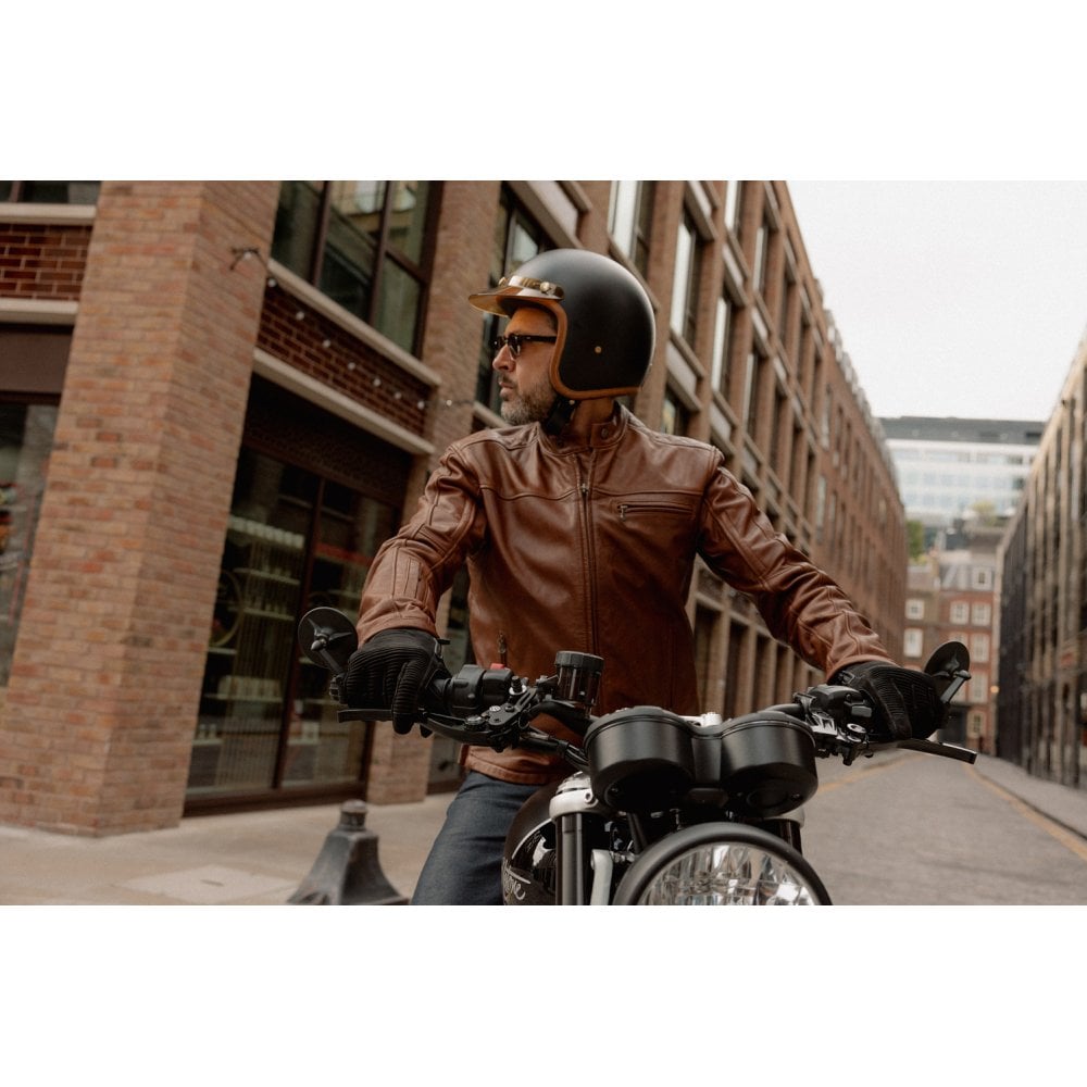 Motone JAEGER - Motorcycle Riding Gloves - Nubuck Leather - Black