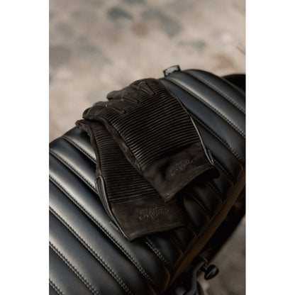 Motone JAEGER - Motorcycle Riding Gloves - Nubuck Leather - Black