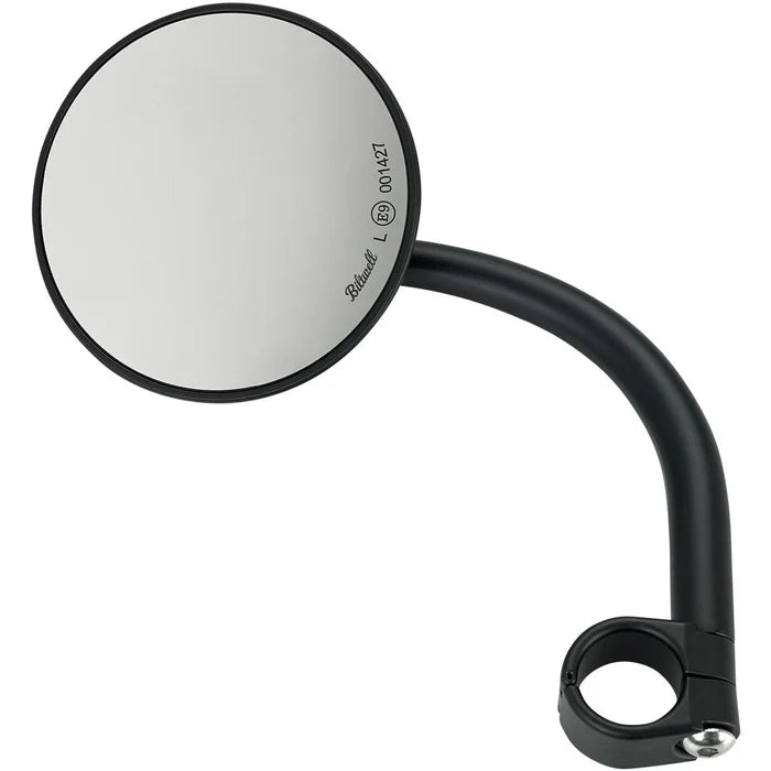 Biltwell Clamp On / Bar End Utility Mirror - Black - 1" Bars  6503-501-131