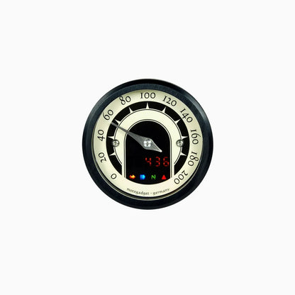 Motogadget Tiny Speedster Analog Speedometer - Black bezel
