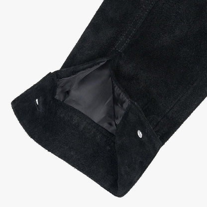 Motone Roughneck Reverse Suede Trucker Jacket - Black