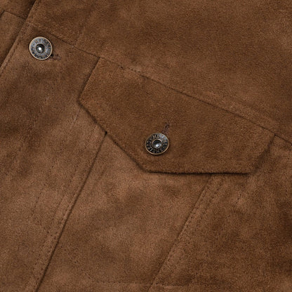 Motone Roughneck Reverse Suede Trucker Jacket - Otter Brown